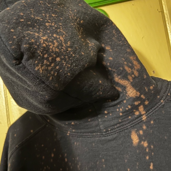 LAST CALL California Republic Black Tie Dye Splatter Hoodie Size L - Picture 10 of 14